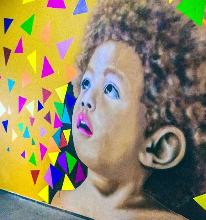 Grafite localizado no Centro Cultural Bairro das Indústrias Centro Cultural Bairro das Indústrias