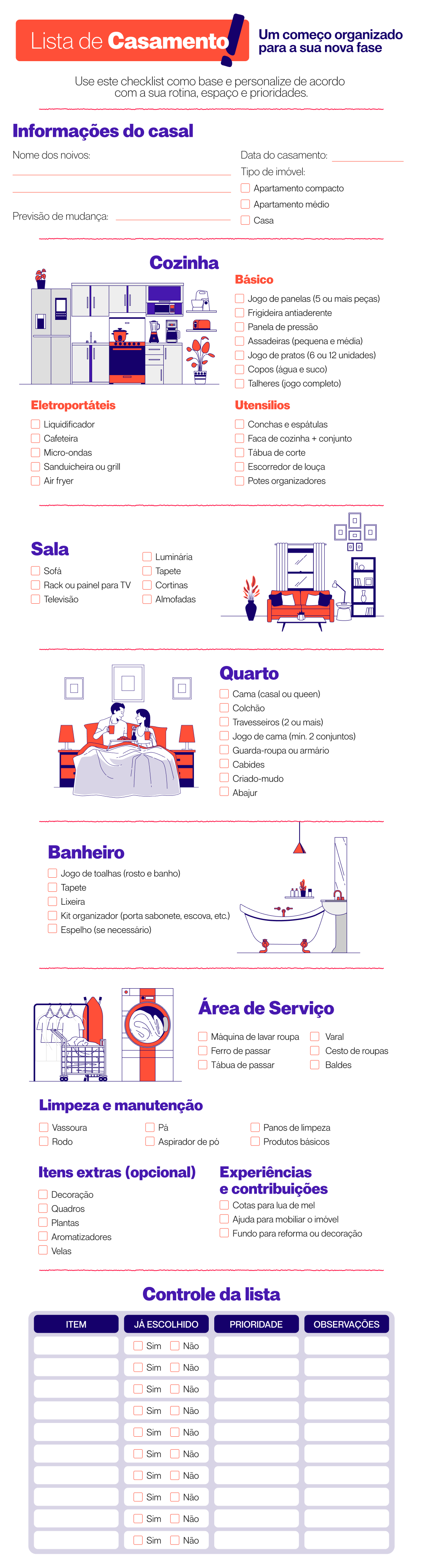 Lista de casamento da ZIP para imprimir Lista de casamento da ZIP para imprimir